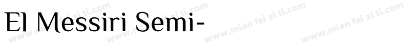 El Messiri Semi字体转换